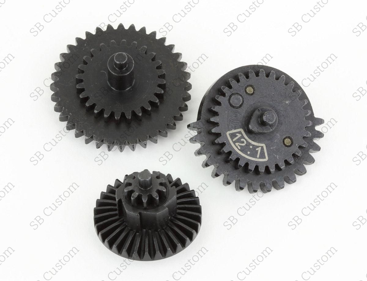 Reinforced steel gear set