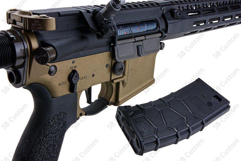 Avalon Machete DMR AEG (Built-in Gate Aster ETU/ Tan+Black) - SilverBack Custom 