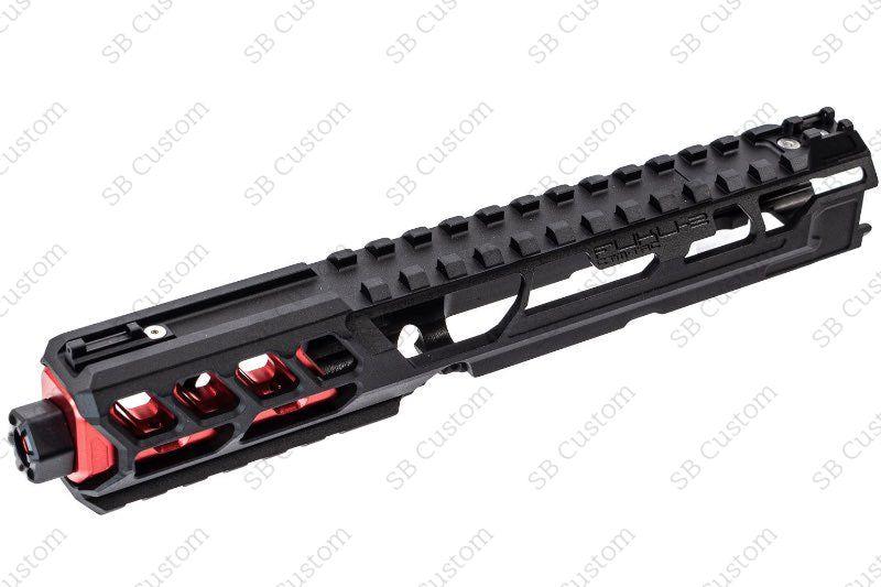 FUKU-2 CNC Upper Set - Long Cutout for AAP-01 Negro / Rojo