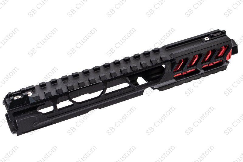 FUKU-2 CNC Upper Set - Long Cutout for AAP-01 Negro / Rojo