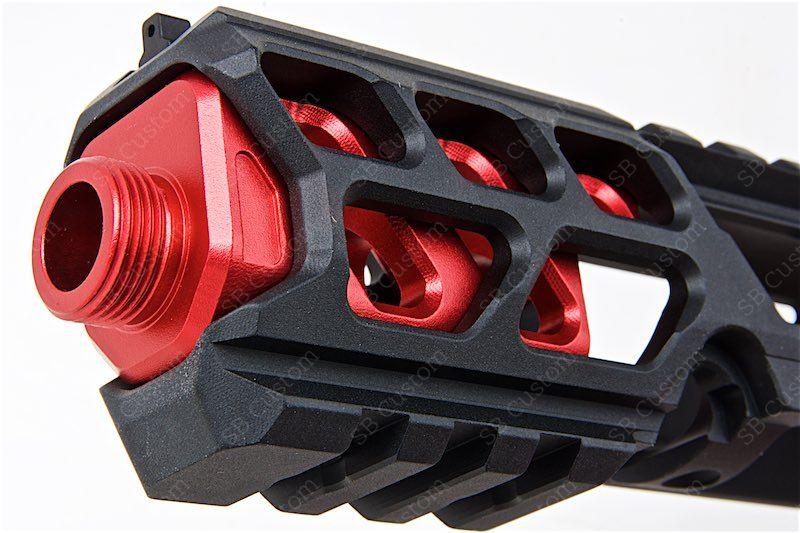 FUKU-2 CNC Upper Set - Short Cutout for AAP-01 - Black / Red 