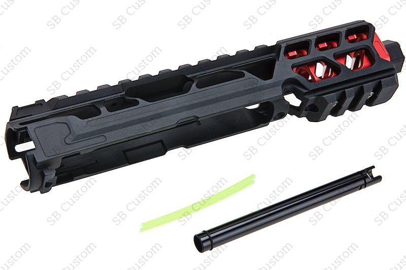 FUKU-2 CNC Upper Set - Short Cutout for AAP-01 - Black / Red