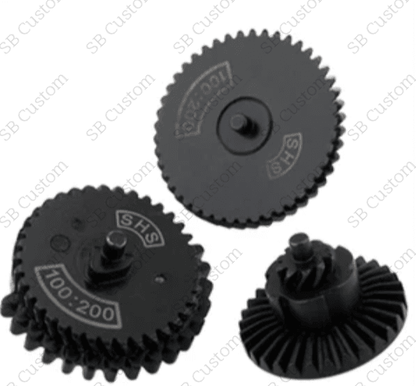 Reinforced steel gear set